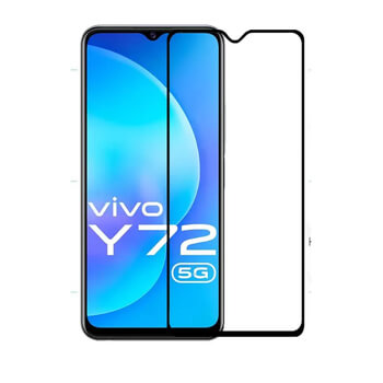 Sticlă securizată de protecție 3D cu cadru pentru Vivo Y72 5G - neagră