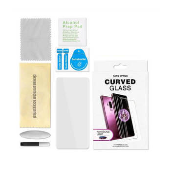 Picasee Sticlă securizată curbată 3D cu protecție UV pentru Samsung Galaxy S22 Ultra 5G