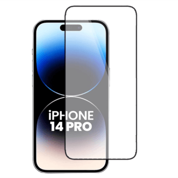 Sticlă securizată 3D cu cadru pentru Apple iPhone 14 Pro - neagră