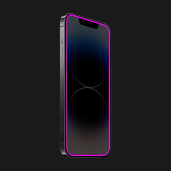 Picasee Sticla întărită de protecție cu ramă care strălucește în întuneric Motorola Edge 20 - Roz