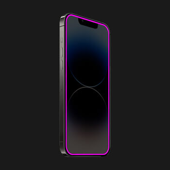 3x Picasee Sticla întărită de protecție cu ramă care strălucește în întuneric Realme 8 4G - pink