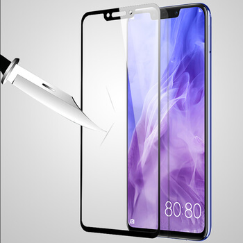 Sticlă securizată de protecție 3D cu cadru pentru Huawei Nova 3 - neagră