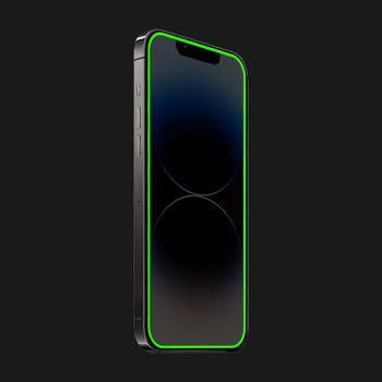 3x Picasee Sticla întărită de protecție cu ramă care strălucește în întuneric Xiaomi Redmi Note 9 Pro - Verde