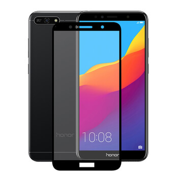 3x Sticlă securizată 3D cu cadru pentru Honor 7A - neagră