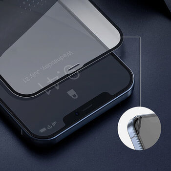 Picasee Sticlă securizată de protecție 3D cu cadru pentru Apple iPhone 15 - neagră