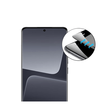 3x Picasee 3D Sticlă securizată 3D cu cadru pentru Xiaomi 13T Pro - neagră - 2+1 gratis