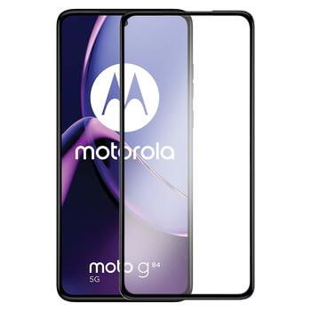 Sticlă securizată 3D cu cadru pentru Motorola Moto G84 5G - neagră