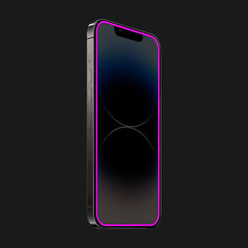 3x Picasee Sticla întărită de protecție cu ramă care strălucește în întuneric Samsung Galaxy A41 A415F - Pink
