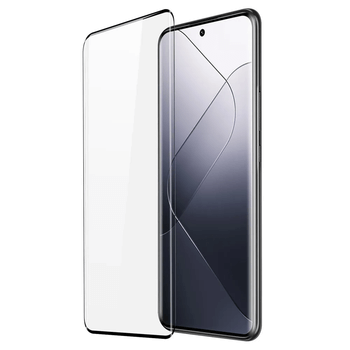 Sticlă securizată 3D cu cadru pentru Xiaomi 14 Ultra - neagră