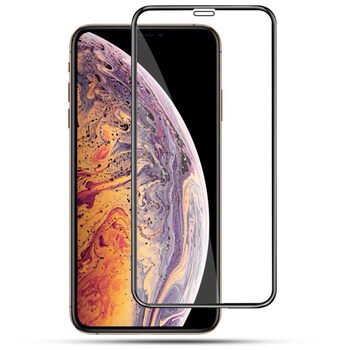 Sticlă securizată de protecție 3D cu cadru pentru Apple iPhone X/XS - neagră