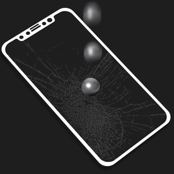 Picasee Sticlă securizată de protecție 3D cu cadru pentru Apple iPhone X/XS - albă