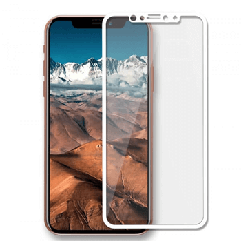 Picasee Sticlă securizată de protecție 3D cu cadru pentru Apple iPhone X/XS - albă