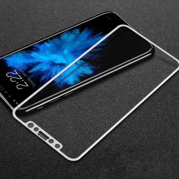 3x Picasee Sticlă securizată 3D cu cadru pentru Apple iPhone X/XS - albă - 2+1 gratis