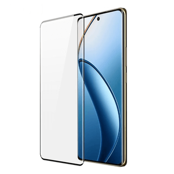 Sticlă securizată 3D cu cadru pentru Realme 12 Pro 5G - neagră