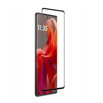 Sticlă securizată 3D cu cadru pentru Motorola Moto G85 - neagră