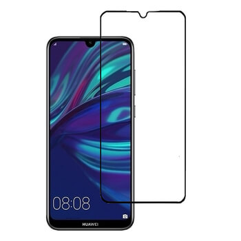 3x Picasee 3D Sticlă securizată 3D cu cadru pentru Huawei Y7 2019 - neagră - 2+1 gratis