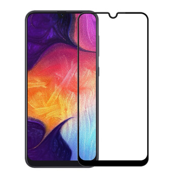 Picasee Sticlă securizată de protecție 3D cu cadru pentru Samsung Galaxy A50 A505F - neagră