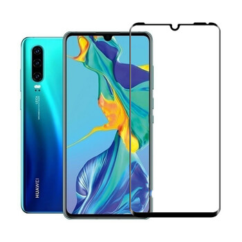 Sticlă securizată 3D cu cadru pentru Huawei P30 - neagră