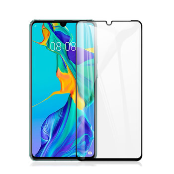 3x Picasee 3D Sticlă securizată 3D cu cadru pentru Huawei P30 - neagră - 2+1 gratis