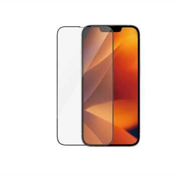 Sticlă securizată 3D cu cadru pentru Apple iPhone 16 Plus - neagră