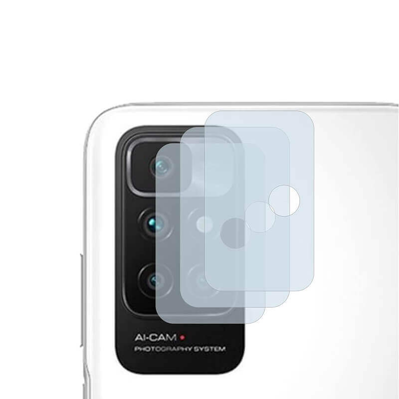 3x Picasee sticlă securizată pentru lentilă cameră foto telefon mobil Xiaomi Redmi 10 (2022) 2+1 gratis