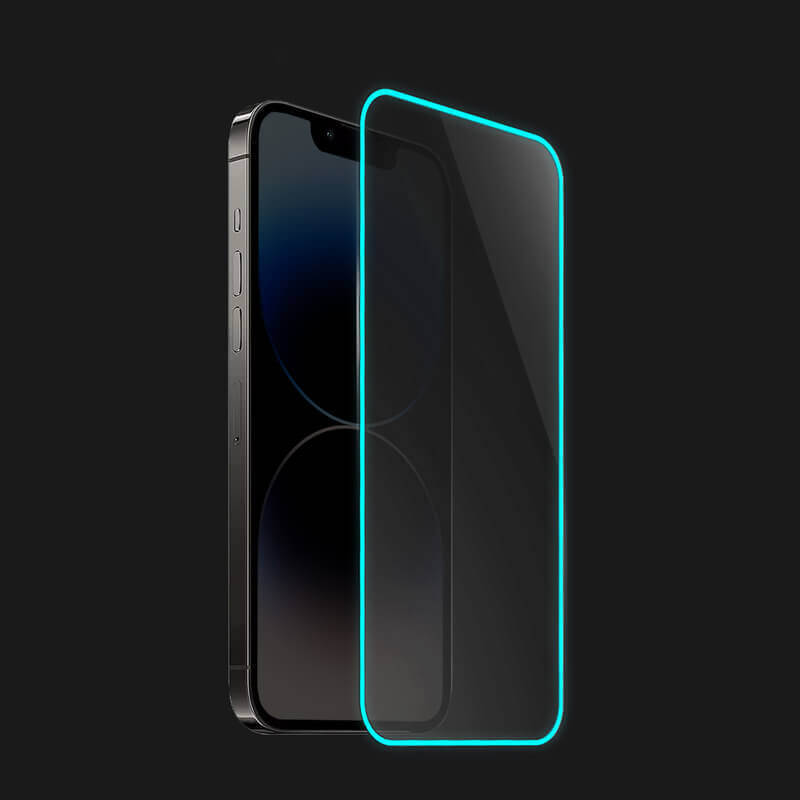 3x Picasee Sticla întărită de protecție cu ramă care strălucește în întuneric Huawei Nova 3 - Albastru