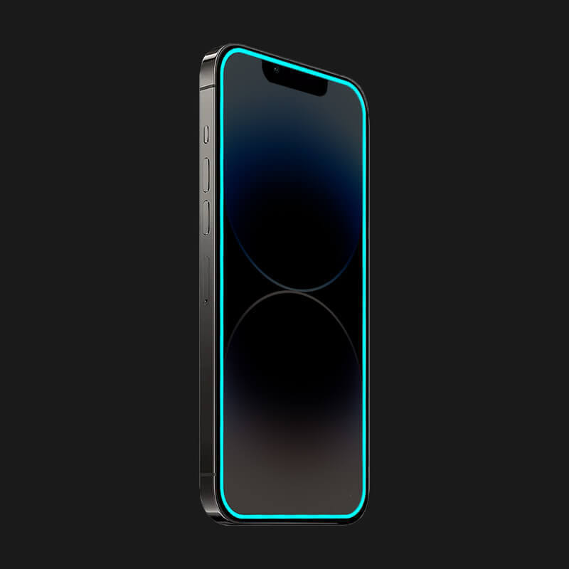 Picasee Sticla întărită de protecție cu ramă care strălucește în întuneric Xiaomi Redmi 7 - Albastru
