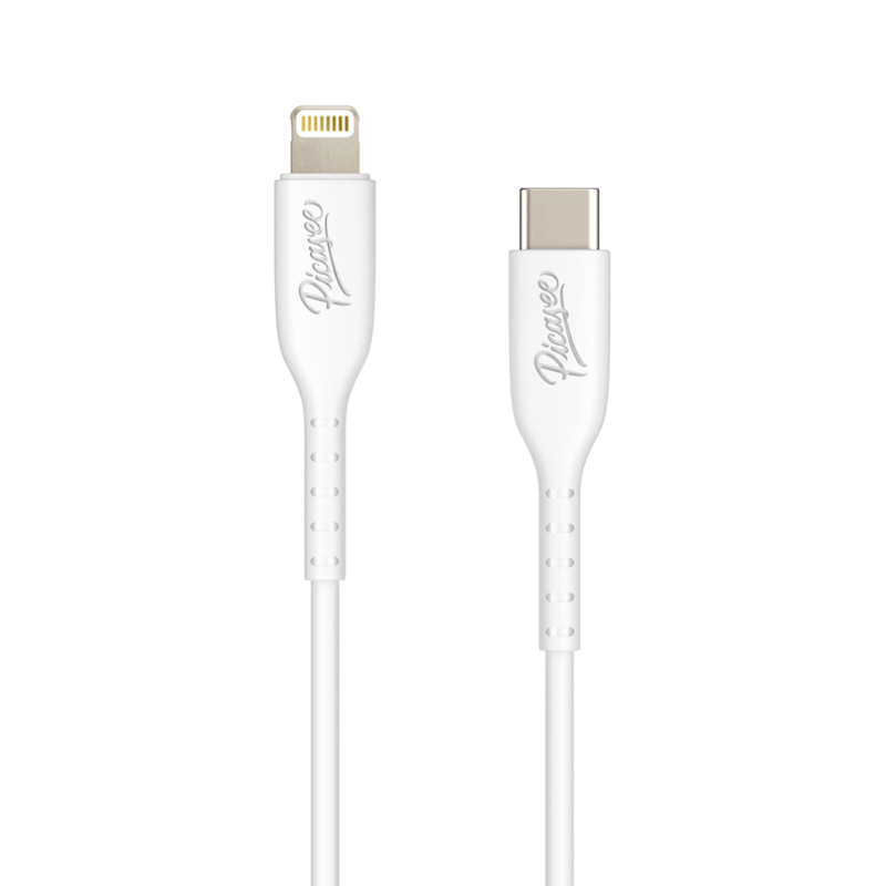 Picasee USB Kabel Lightning - USB C - Albă