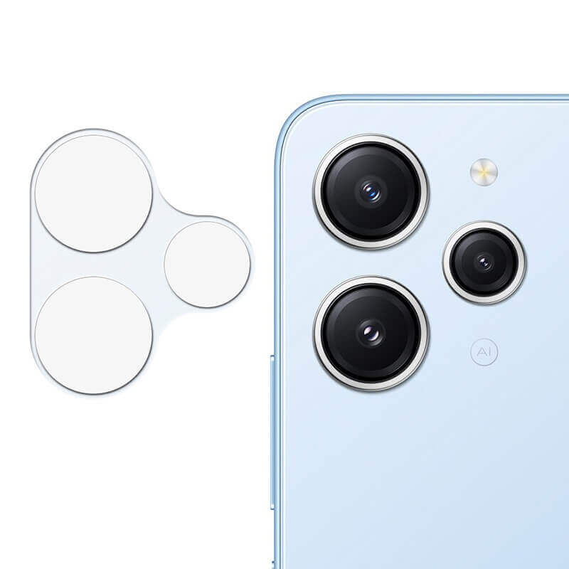 3x Picasee sticlă securizată pentru lentilă cameră foto telefon mobil Xiaomi Redmi 12 5G 2+1 gratis