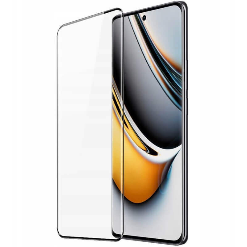 3x Picasee Sticlă securizată curbată 3D pentru Realme 11 Pro+ - neagră - 2+1 gratis